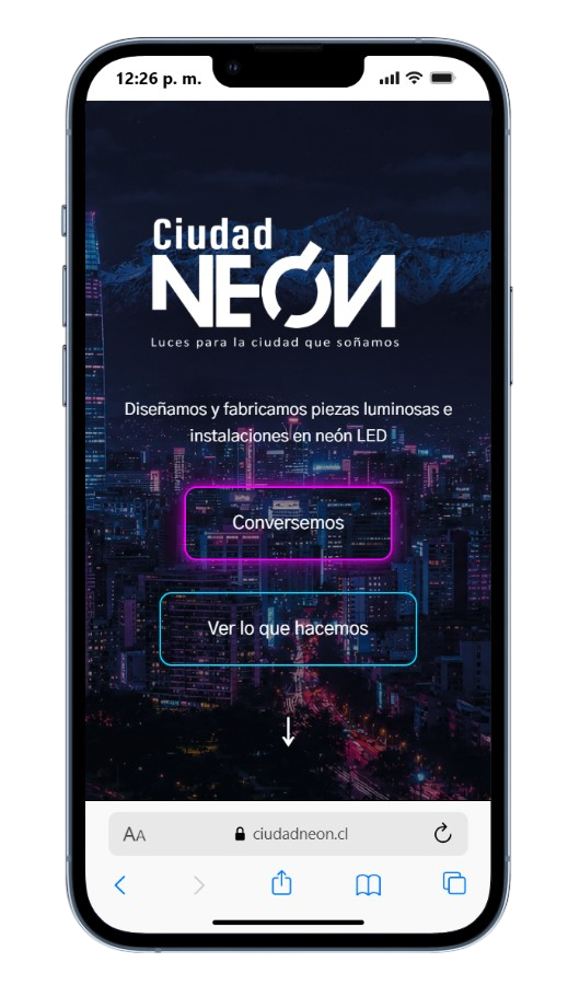Inicio de Ciudad Neón