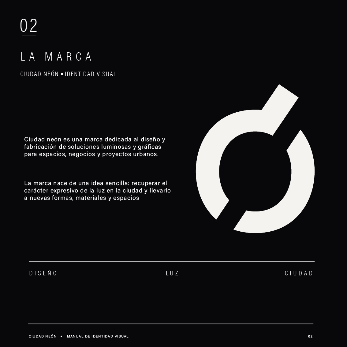Manual de identidad visual de Ciudad Neón — concepto de marca