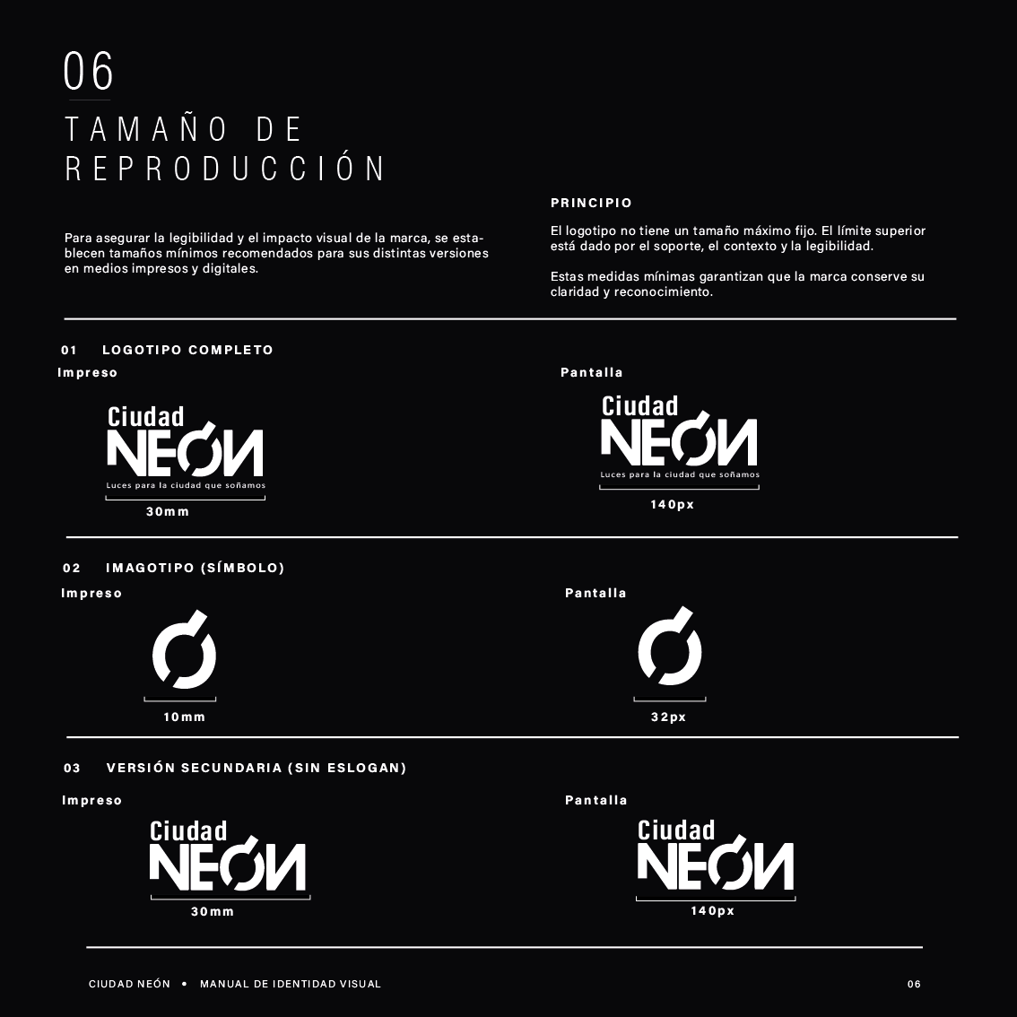 Manual de identidad visual de Ciudad Neón — área de seguridad