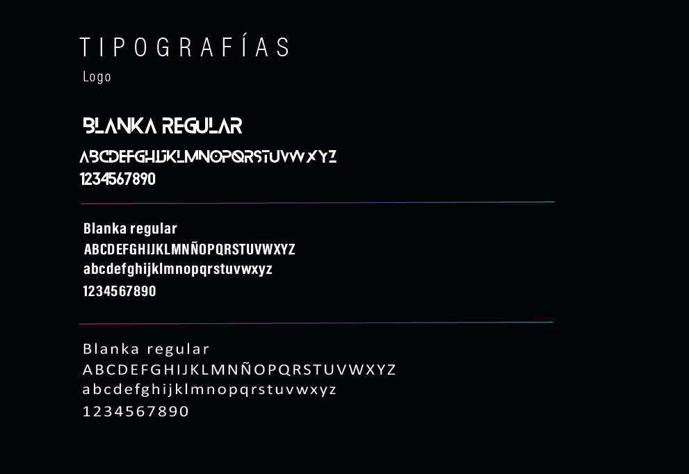 Manual de identidad visual de Ciudad Neón — tipografía